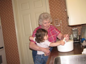 Gram and A cooking