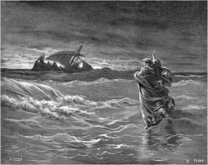 Jesus walks on the sea